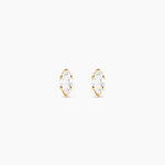 Boucles D'oreilles Puces Dudley Or Jaune Oxyde De Zirconium - Clous d'oreilles Femme | Histoire d&rsquo;Or