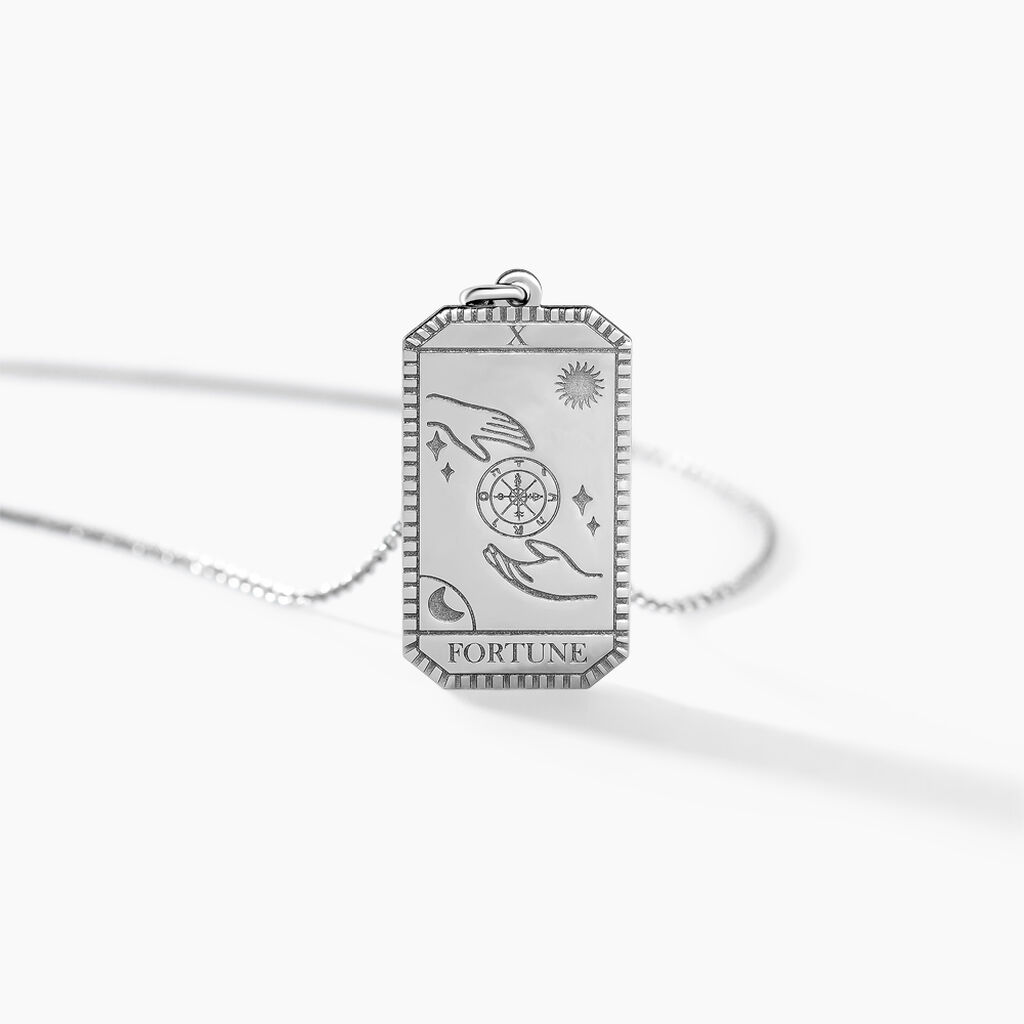 Collier Arcane Argent Blanc - Colliers fantaisie Homme | Histoire d&rsquo;Or