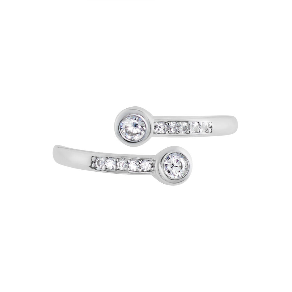 Bague Mechte Argent Oxydes De Zirconium - Bagues avec pierre Femme | Histoire d’Or