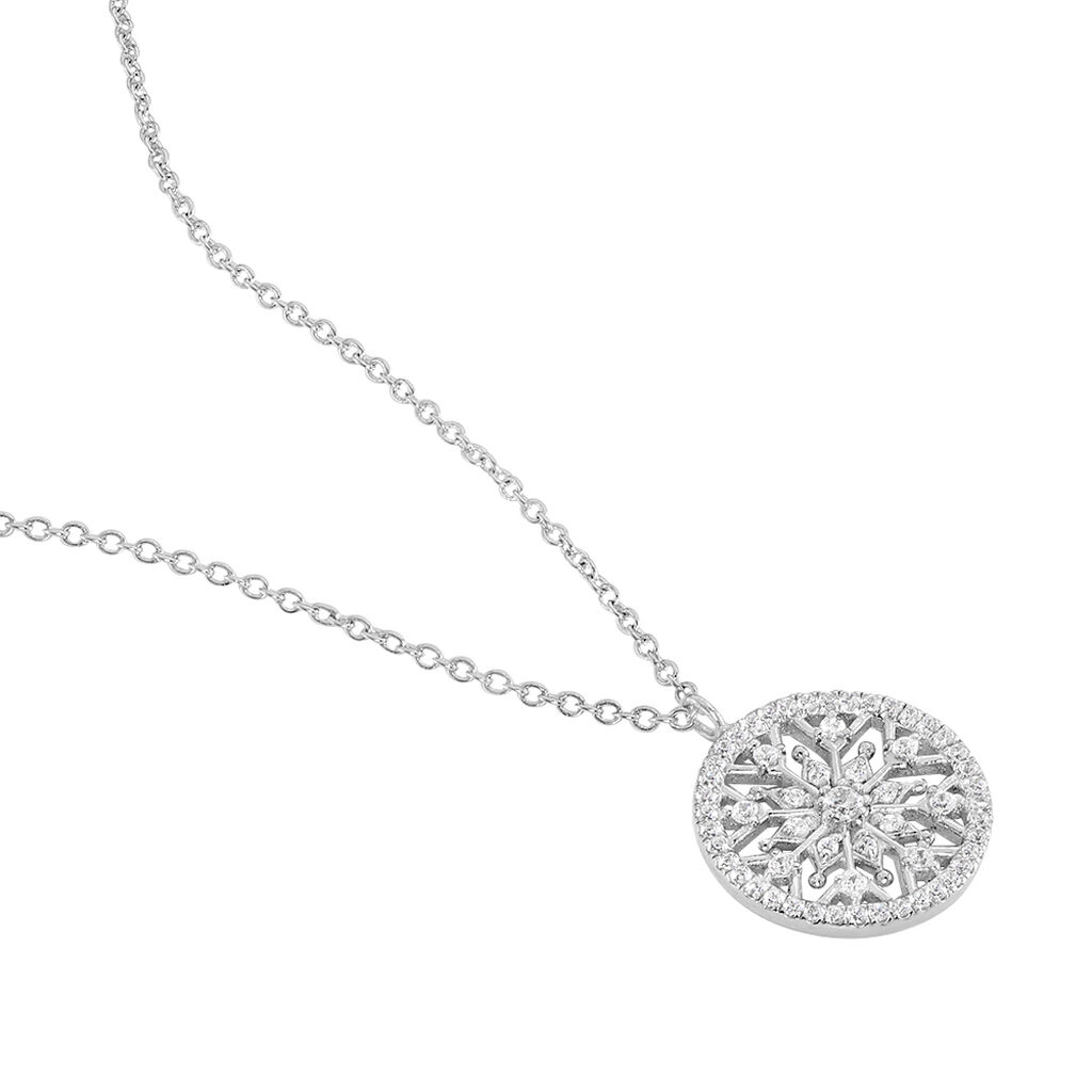 Collier Brunilda Argent Blanc Oxyde De Zirconium - Colliers fantaisie Femme | Histoire d&rsquo;Or