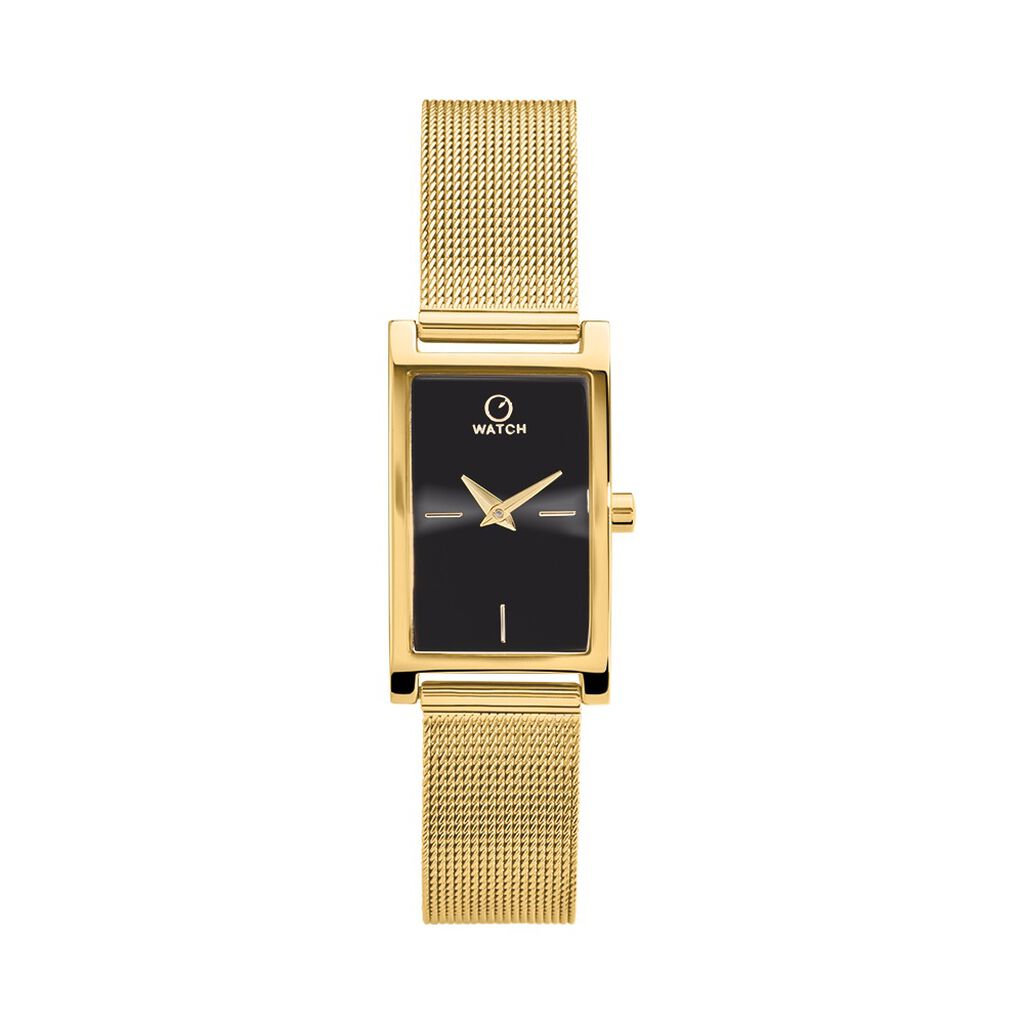 Montre O Watch Oblong Noir - Montres Femme | Histoire d’Or