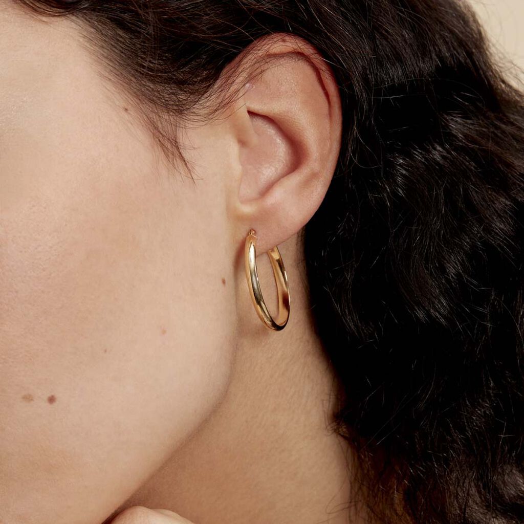Créoles Shalana Or Jaune - Boucles d'oreilles créoles Femme | Histoire d’Or