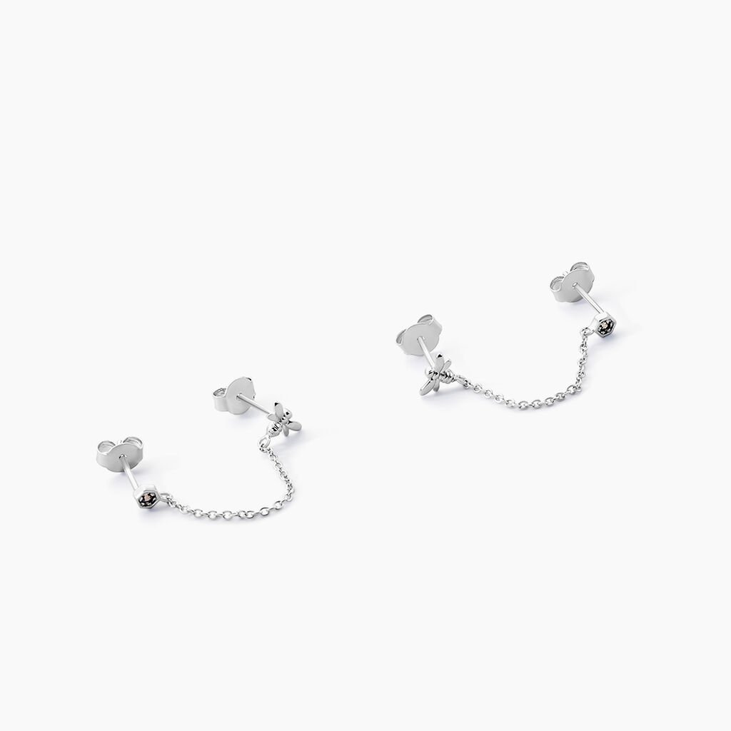 Bijoux D'oreilles Honey Argent Blanc Oxyde De Zirconium - Boucles d'oreilles fantaisie Femme | Histoire d&rsquo;Or