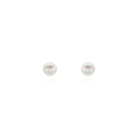 Boucles D'oreilles Puces Suki Rondes Nacres Or Jaune Perle De Culture - Clous d'oreilles Femme | Histoire d’Or