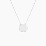 Collier Leana Pastille Gravable Or Blanc - Cadeaux de naissance Enfant | Histoire d&rsquo;Or