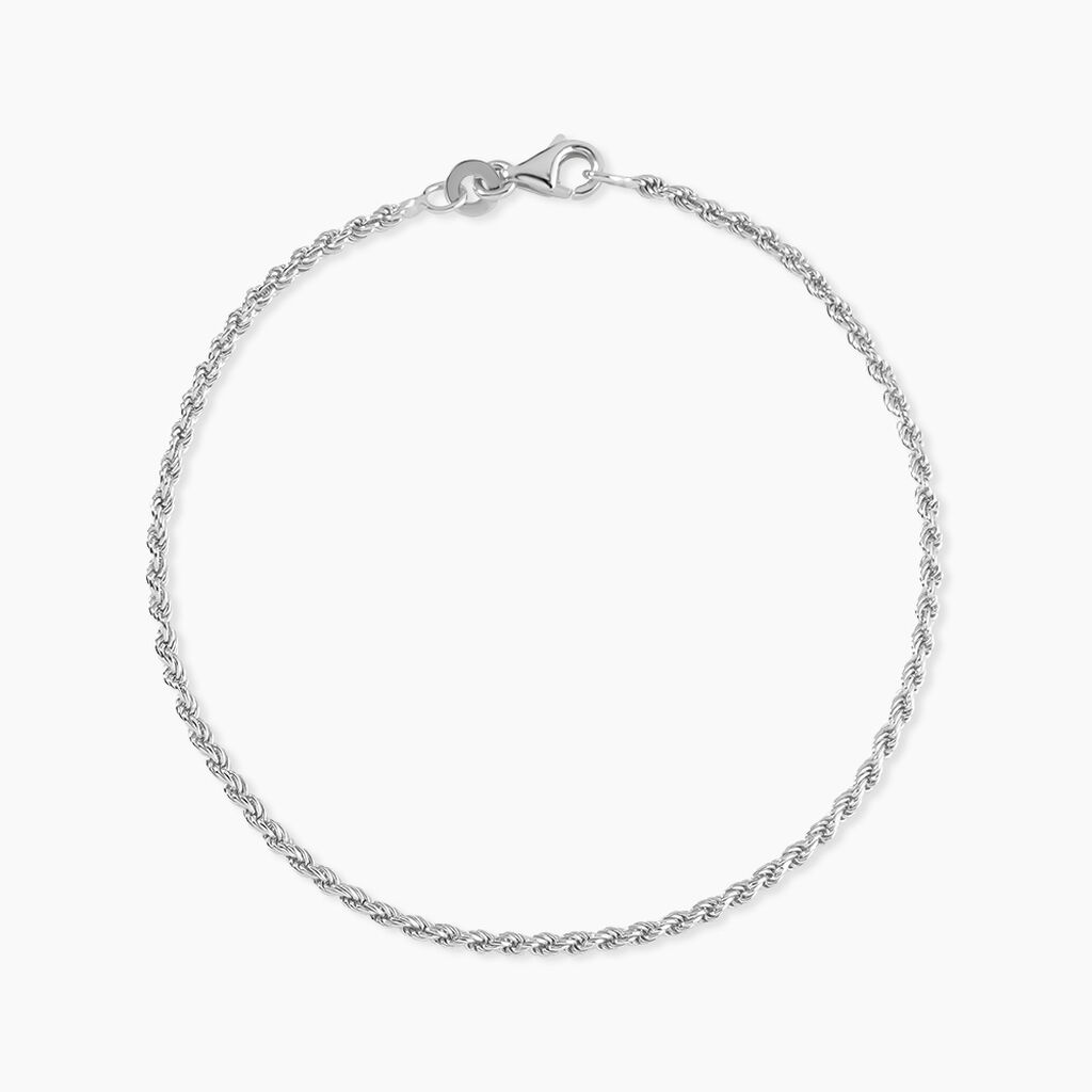 Bracelet Cacilda Maille Corde Argent Blanc - Bracelets cha&icirc;ne Femme | Histoire d&rsquo;Or
