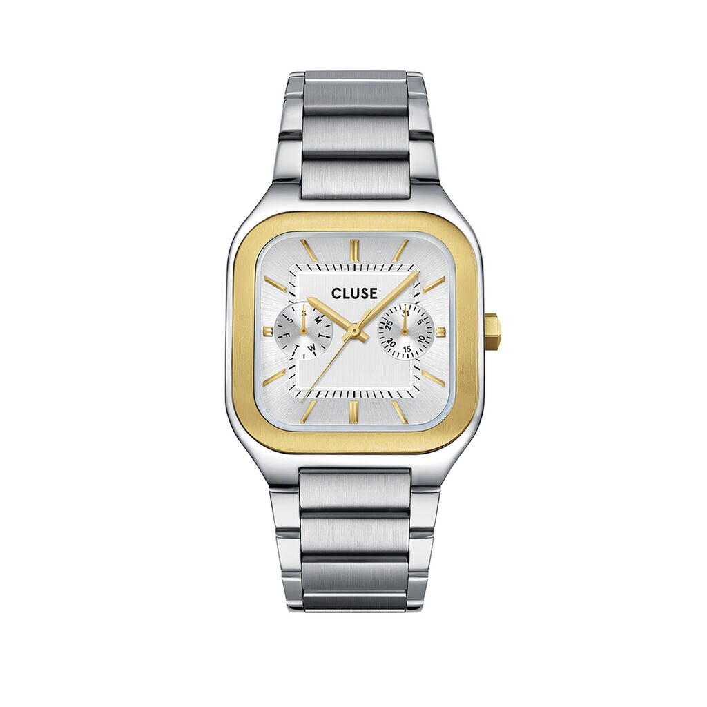 Montre Cluse Quadrus Multifonction Argent&eacute; - Montres Homme | Histoire d&rsquo;Or