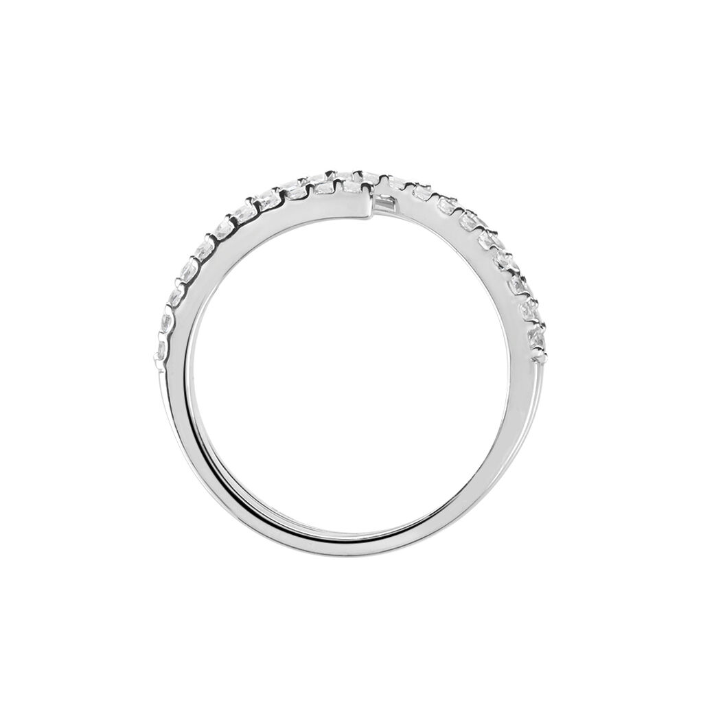 Bague Argent Blanc Bennett Oxydes De Zirconium - Bagues avec pierre Femme | Histoire d&rsquo;Or