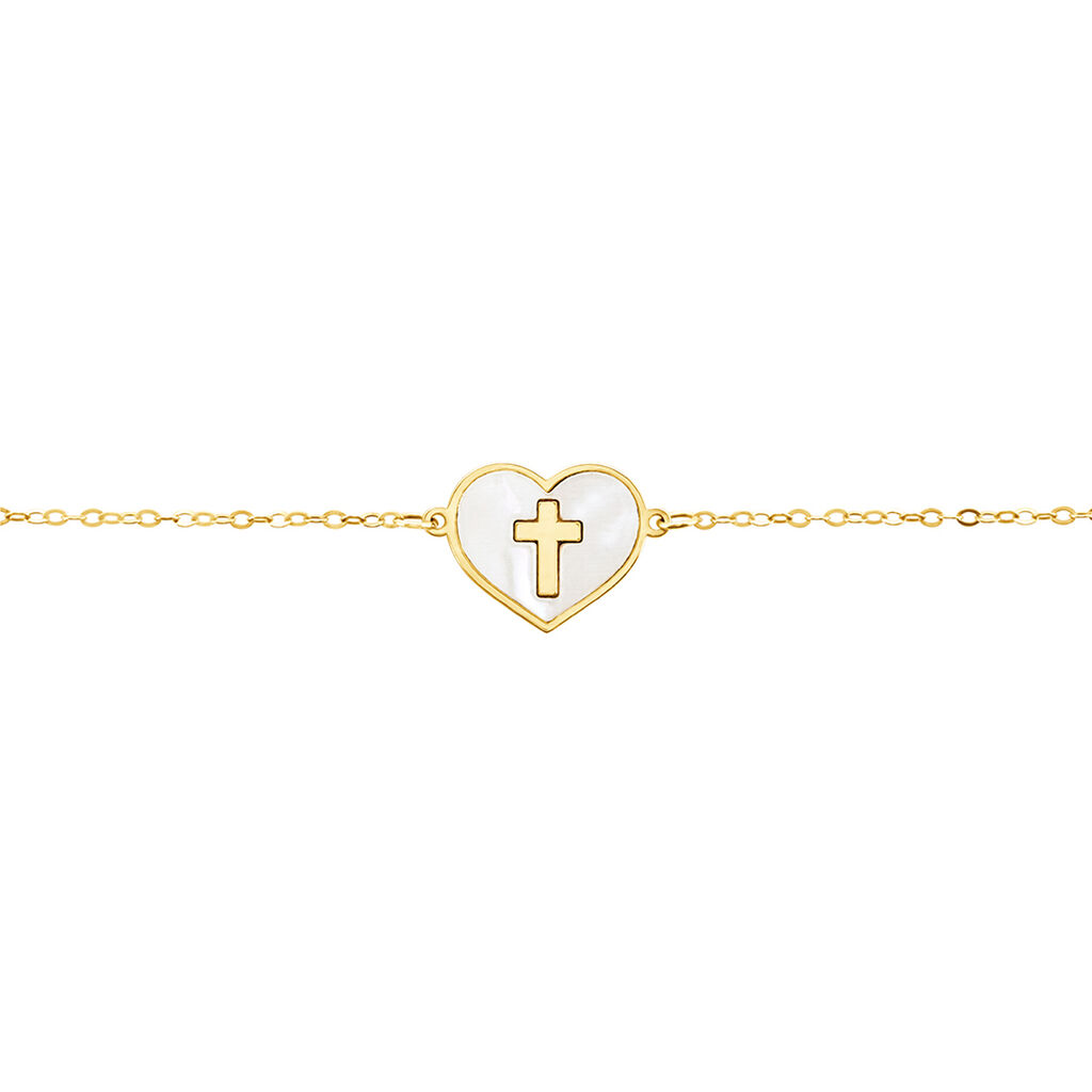 Bracelet Lawrie Or Jaune Nacre - Pendentifs Baptême Famille | Histoire d’Or
