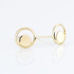 Boucles D'oreilles Puces Gamal Cercle 4 Or Jaune - Clous d'oreilles Femme | Histoire d&rsquo;Or