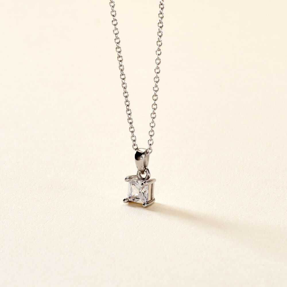 Collier Argent Blanc Jenah Oxyde De Zirconium - Colliers fantaisie Femme | Histoire d&rsquo;Or
