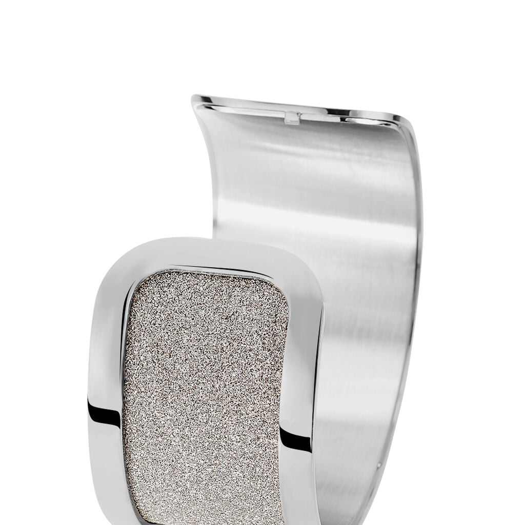 Bracelet Jonc Acier Blanc - Bracelets Femme | Histoire d&rsquo;Or