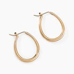 Cr&eacute;oles Olivia Ovale Plaqu&eacute; Or Jaune - Boucles d'oreilles cr&eacute;oles Femme | Histoire d&rsquo;Or