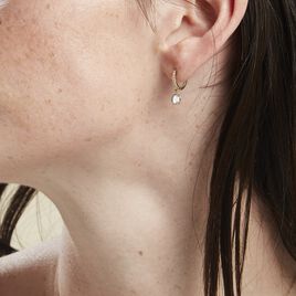 Créoles Or Jaune Arielle Oxyde De Zirconium - Boucles d'oreilles créoles Femme | Histoire d’Or