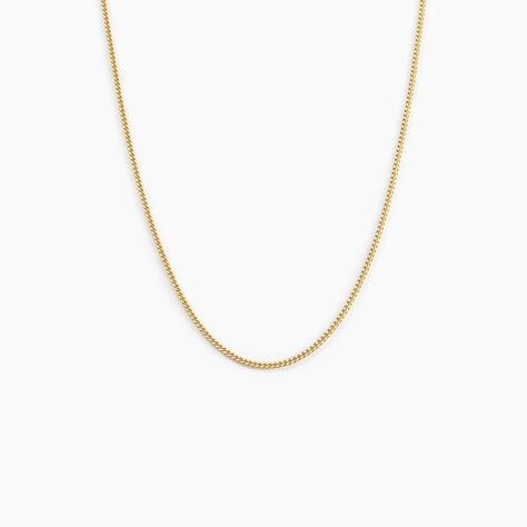 Cha&icirc;ne Ixia Maille Gourmette Diamantee Or Jaune - Chaines Famille | Histoire d&rsquo;Or