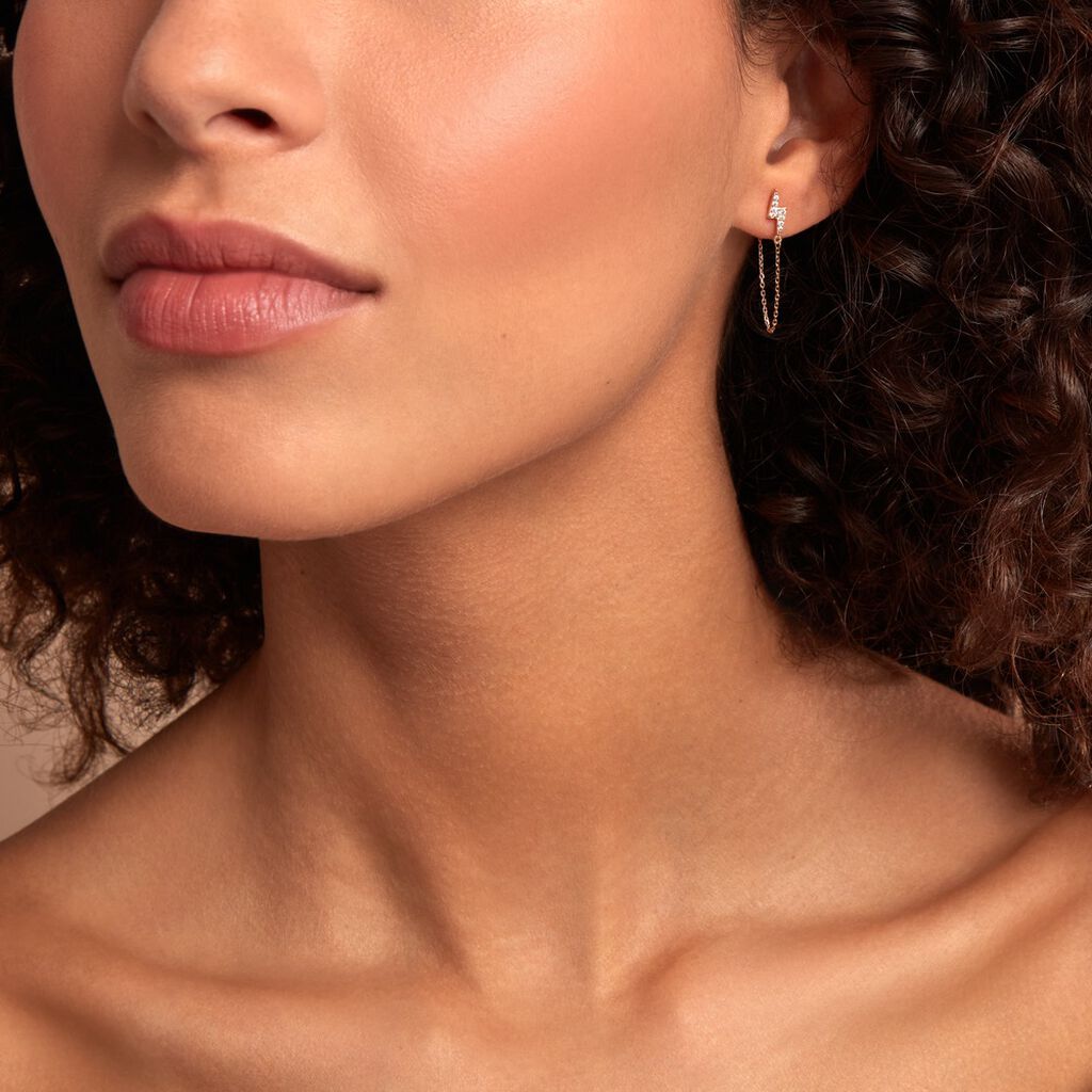 Boucle D'oreille Unitaire Fionola Or Jaune Oxyde De Zirconium - Ear cuffs Femme | Histoire d’Or