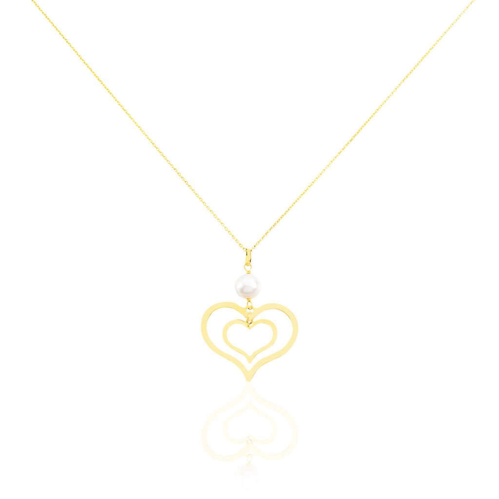Collier Double Ajoure Or Jaune Perle De Culture - Colliers Femme | Histoire d’Or