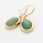 Boucles D'oreilles Pendantes Veina Plaqu&eacute; Or Jaune Aventurine - Boucles d'oreilles fantaisie Femme | Histoire d&rsquo;Or