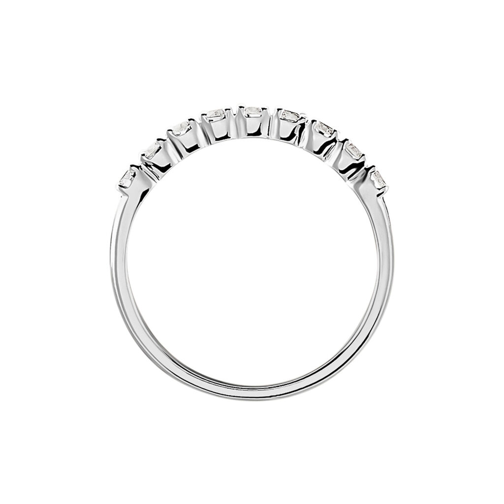 Demi-alliance Or Blanc  Eloisa Diamant Synthetique - Alliances Femme | Histoire d’Or