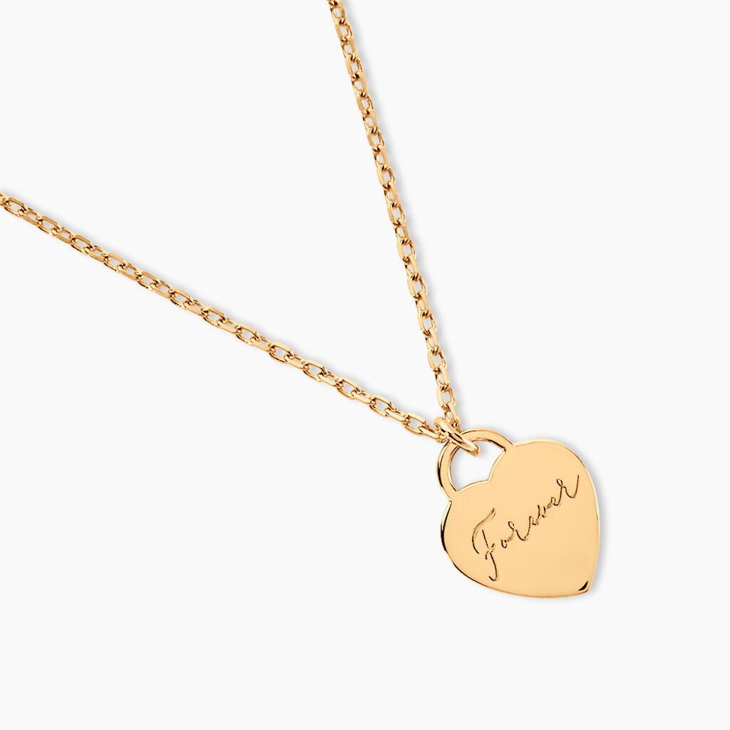 Collier Darling Plaqu&eacute; Or Jaune - Colliers Naissance Femme | Histoire d&rsquo;Or