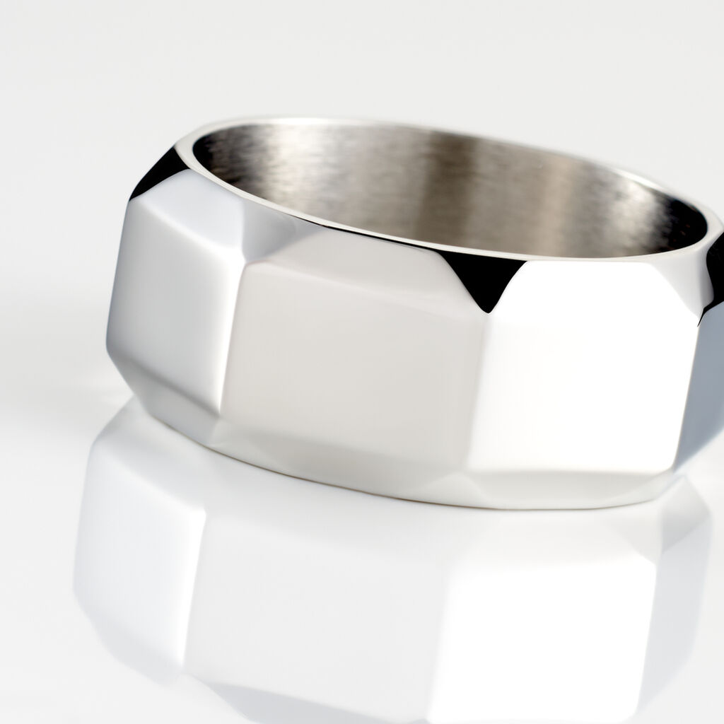 Bague Acier Gris Vasso - Bagues fantaisie Femme | Histoire d’Or