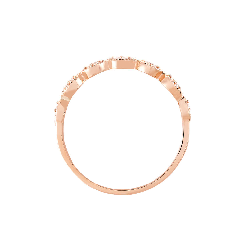 Bague Hestia Or Rose Oxyde De Zirconium - Bagues avec pierre Femme | Histoire d’Or