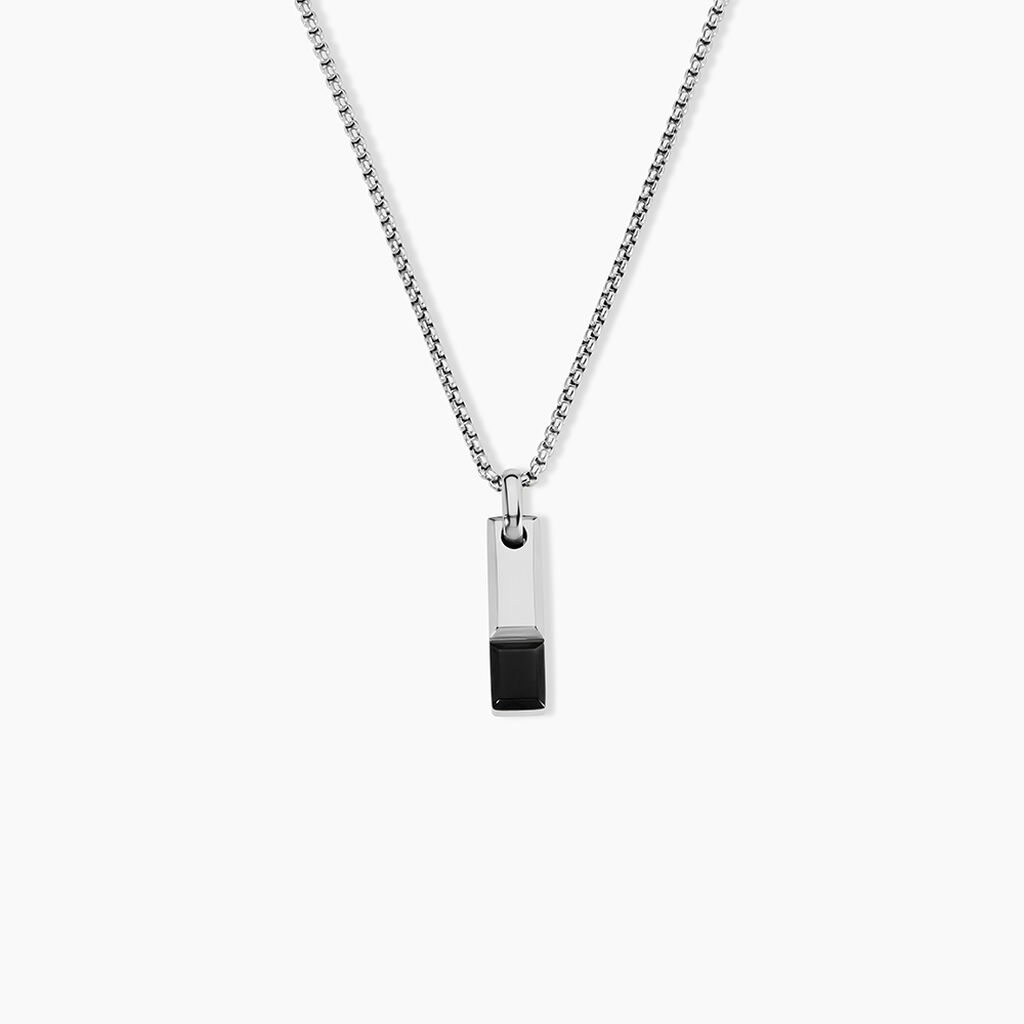 Collier Eclipse Acier Bicolore - Bijoux sans pierre Homme | Histoire d&rsquo;Or