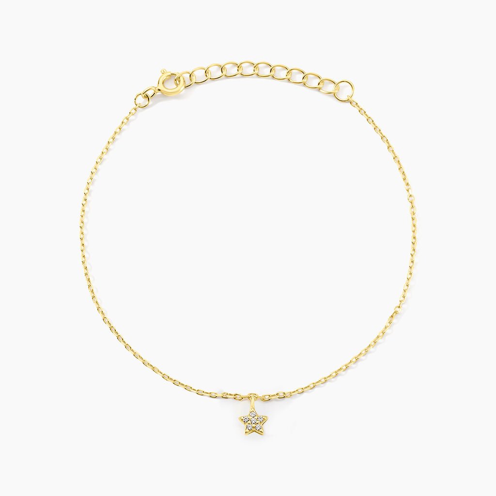 Bracelet Saya Argent Jaune Oxyde De Zirconium - Bracelets Femme | Histoire d&rsquo;Or