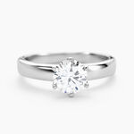 Bague Natalia Ld Platine Blanc Diamant Synth&eacute;tique - Bagues solitaires Femme | Histoire d&rsquo;Or