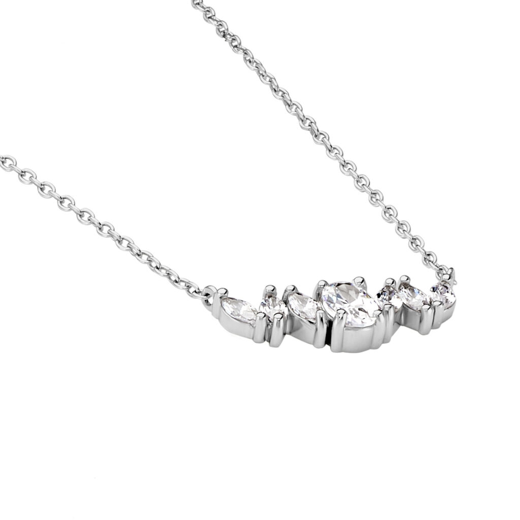 Collier Argent Blanc Winter Sweetness Oxyde De Zirconium - Colliers fantaisie Femme | Histoire d’Or