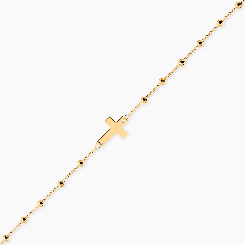 Bracelet Evelina Maille Boule Or Jaune - Bracelets Communion Enfant | Histoire d&rsquo;Or