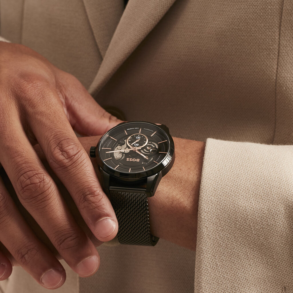 Montre Boss Sophio Auto Noir - Montres Homme | Histoire d’Or
