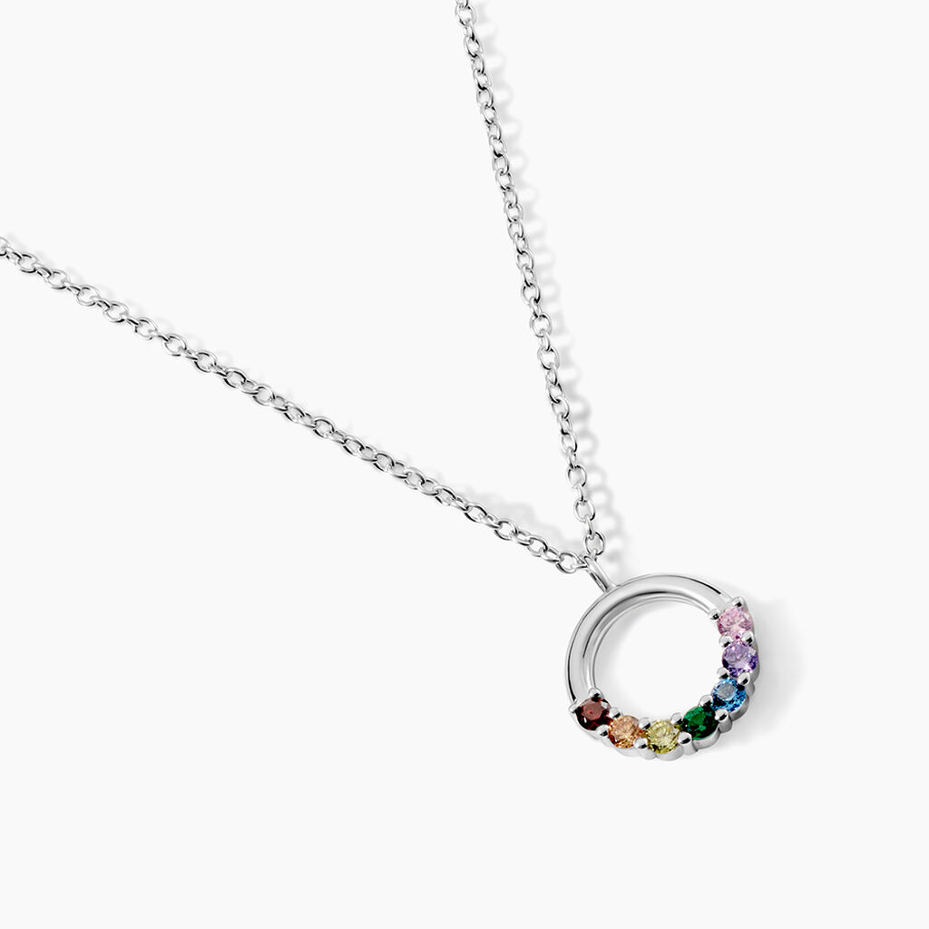 Collier Argent Giustino Oxydes De Zirconium - Colliers fantaisie Femme | Histoire d&rsquo;Or