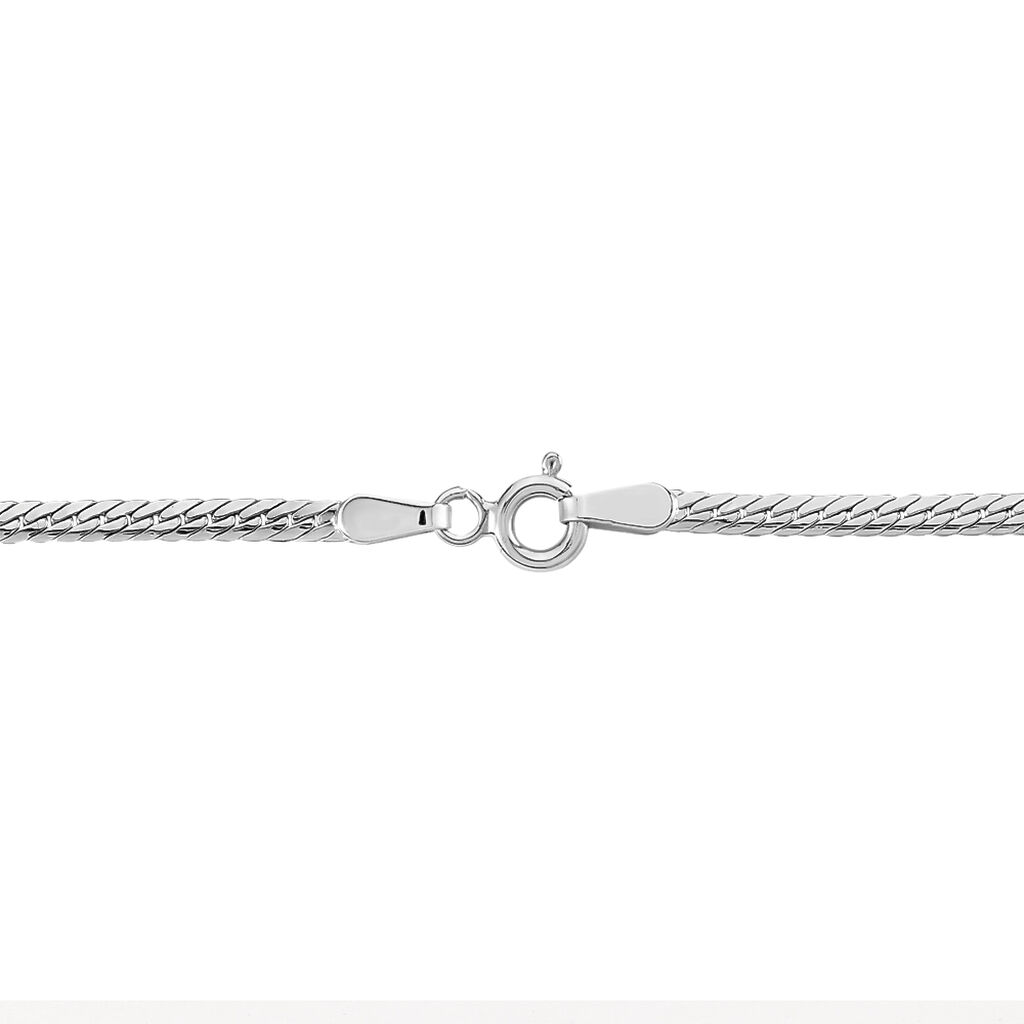 Bracelet Izel Maille Anglaise Or Blanc - Bracelets cha&icirc;ne Femme | Histoire d&rsquo;Or