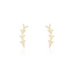 Boucles D'oreilles Puces Ligeia Or Jaune Oxyde De Zirconium - Clous d'oreilles Femme | Histoire d&rsquo;Or