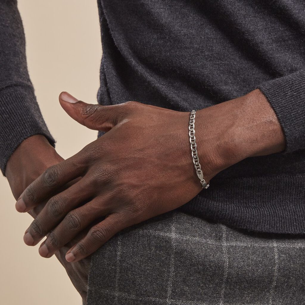 Bracelet Maille Argent Nazima - Bracelets chaîne Homme | Histoire d’Or