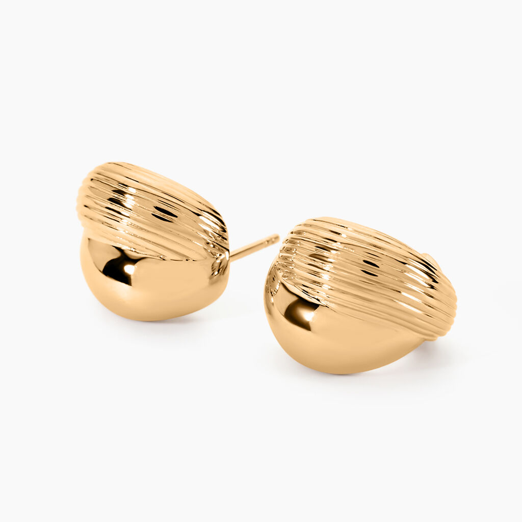Cr&eacute;oles Amae Plaque Or Jaune - Boucles d'oreilles cr&eacute;oles Femme | Histoire d&rsquo;Or