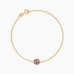 Bracelet Arenale Argent Dor&eacute; A L'Or 750/1000 Am&eacute;thyste - Bracelets Femme | Histoire d&rsquo;Or