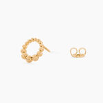 Boucles D'oreilles Puces Golden Beans Plaqu&eacute; Or Jaune - Boucles d'oreilles fantaisie Femme | Histoire d&rsquo;Or