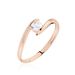 Solitaire Or Rose Camilia Oxyde De Zirconium - Bagues solitaires Femme | Histoire d’Or