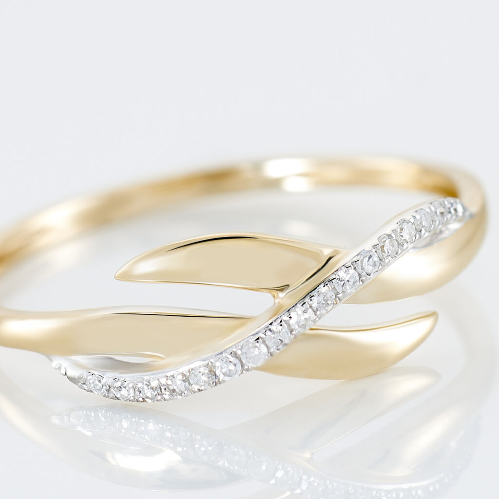 Bague Ester Or Jaune Diamant - Bagues avec pierre Femme | Histoire d’Or