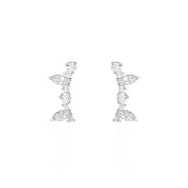 Bijoux D'oreilles Calina Argent Blanc Oxyde De Zirconium - Boucles d'oreilles fantaisie Femme | Histoire d’Or