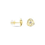 Boucles D'oreilles Puces Or Jaune Afua Diamants - Clous d'oreilles Femme | Histoire d&rsquo;Or