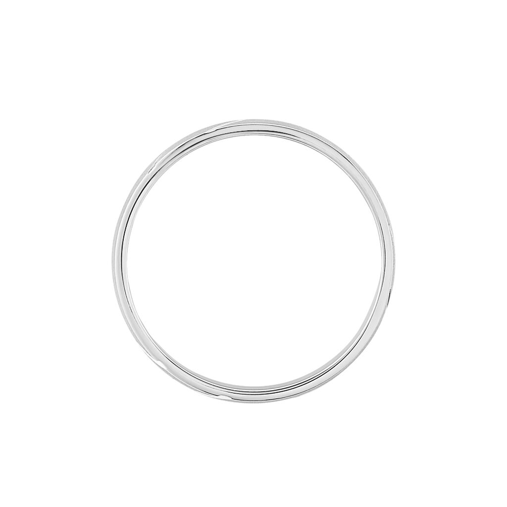 Alliance Lauria Ruban Plat Argent Blanc - Alliances Famille | Histoire d’Or