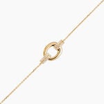 Bracelet Shiny Bold Plaqu&eacute; Or Jaune Oxyde De Zirconium - Bracelets Pierre Femme | Histoire d&rsquo;Or