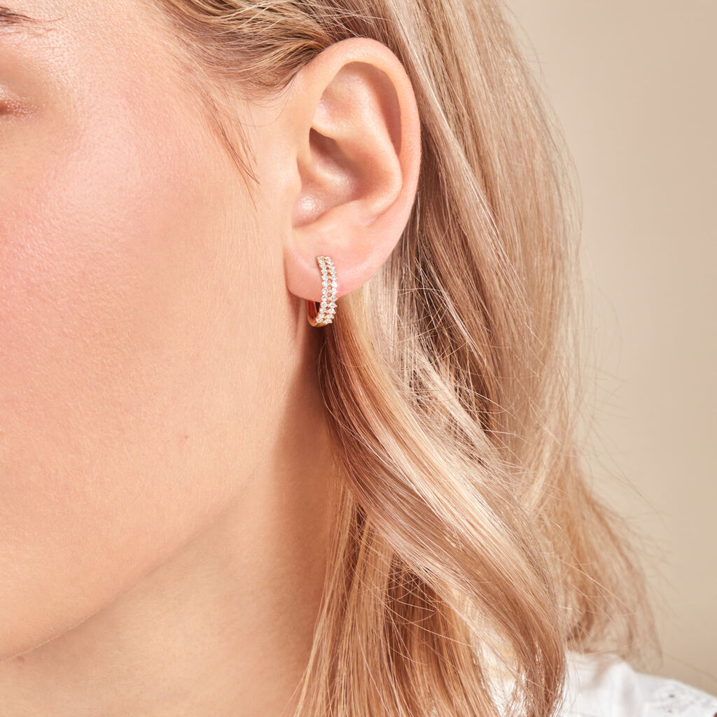 Créoles Epiphany Or Jaune Diamant Synthétique - Boucles d'oreilles créoles Femme | Histoire d’Or