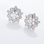 Boucles D'oreilles Puces Iona Argent Blanc Oxyde De Zirconium - Boucles d'oreilles fantaisie Femme | Histoire d&rsquo;Or