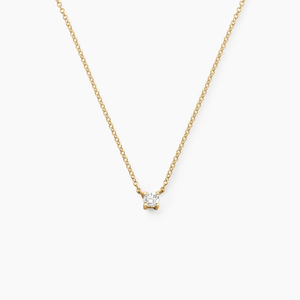 Collier Or Jaune Aphrodite Et Diamant