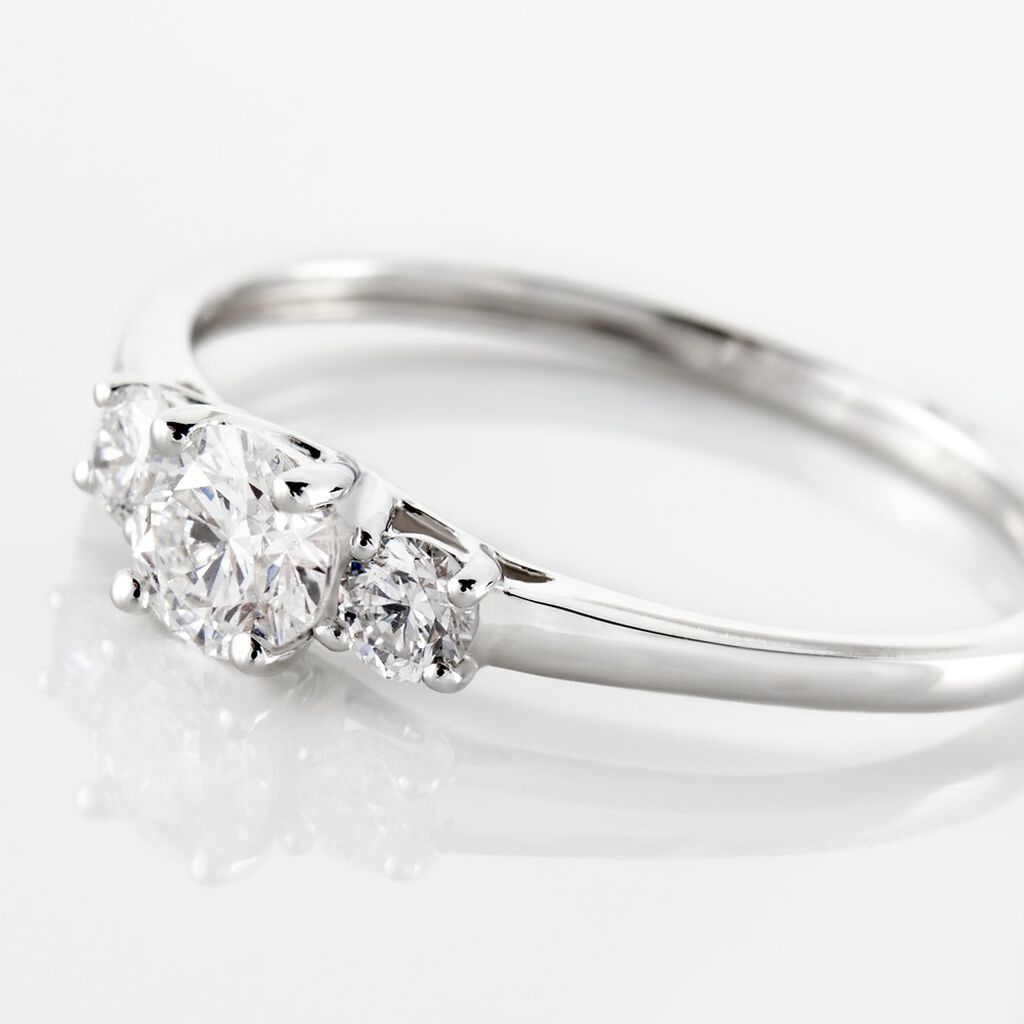 Bague Or Blanc Neely Diamants Synthétiques - Bagues solitaires Femme | Histoire d’Or