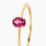 Bague Valentino Argent Dor&eacute; A L'Or 750/1000 Rhodolite - Bagues solitaires Femme | Histoire d&rsquo;Or